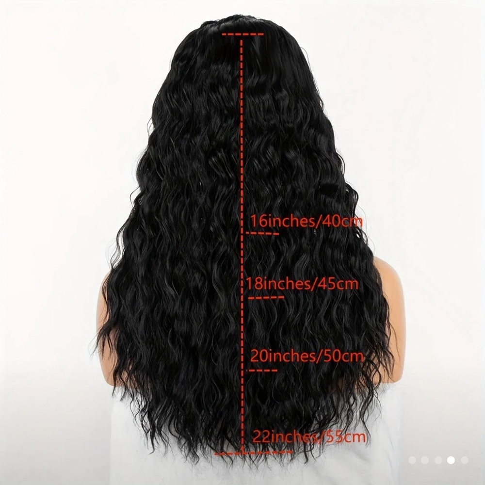 Water Wave Headband Wigs Long Synthetic Curly Wigs For Women - Picture 4 of 6